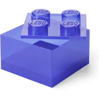 LEGO Paarse doorzichtige opbergdoos in de vorm van een steen