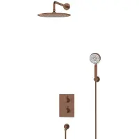 Maxaro Radius Regendouche Inbouw | Koper 30 cm Regendouche Thermostatisch