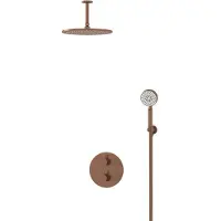 Maxaro Radius Regendouche Inbouw | Koper 30 cm Regendouche Thermostatisch