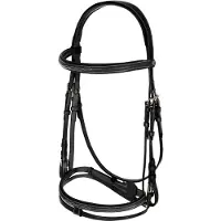HORZE Constance Gevoerd Gecombineerd Hoofdstel, Black, Vollblut