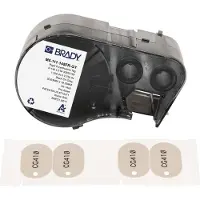 Brady M5-111-145FR-GY polyethyleen labels zwart op grijs 19,05 mm x 30,63 mm (origineel)
