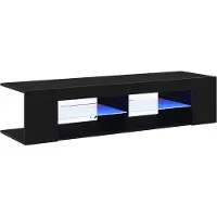 vidaXL TV Kast 135 x 39 x 30 cm Zwart Eiken Bewerkt hout