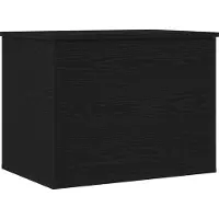 vidaXL Opslagdoos Zwart eiken 60 x 42 x 46 cm Bewerkt hout