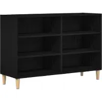 vidaXL Dressoir 103,5 x 35 x 70 cm Bewerkt hout Zwart Eiken