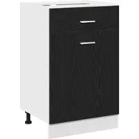 vidaXL Hangkast Zwart Eiken 50 x 46 x 81,5 cm Bewerkt hout