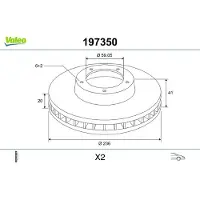 Valeo 197350 Remschijf