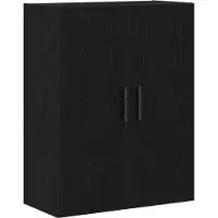 vidaXL Wandkast Zwart Eiken 69,5 x 34 x 90 cm Bewerkt hout