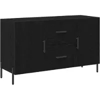vidaXL Dressoir Zwart Eiken 100 x 36 x 60 cm Bewerkt hout