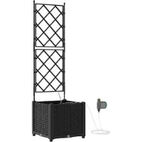 vidaXL Plantenbak Zwart 40 x 40 x 142 cm PP