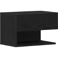 vidaXL Nachtkastje Zwart Eiken 46 x 30 x 30 cm Bewerkt hout