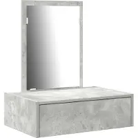 vidaXL Make-up tafel, grijs, 60 x 40 x 70 cm, houtvezel