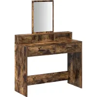 vidaXL Kaptafel Rook Eiken 100 x 41 x 140 cm Bewerkt hout
