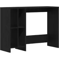 vidaXL Bureau, zwart, eikenlook, houtvezel