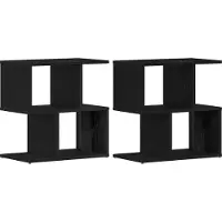 vidaXL Nachtkastje 2 st Zwart Eiken 50 x 30 x 51,5 cm Bewerkt hout