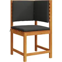 vidaXL - Tuinstoel - met - kussen - Bruin - 50 - x - 50 - x - 91cm - Massief - acaciahout