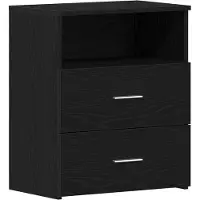 vidaXL Nachtkastje 2 st Zwart Eiken 50 x 32 x 60 cm Bewerkt hout