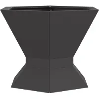 vidaXL Vuurkorf, zwart, 50 x 50 x 40 cm, weerbestendig staal