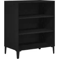 vidaXL Dressoir Zwart Eiken 57 x 35 x 70 cm Bewerkt hout