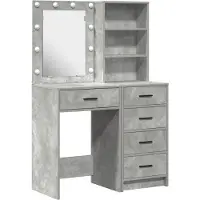 vidaXL Kaptafel 2 st Grijs 50 x 41 x 135 cm Bewerkt hout