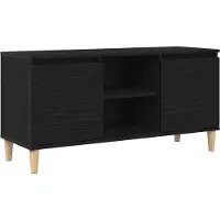 vidaXL TV Kast 102 x 35 x 50 cm Zwart Eiken Bewerkt hout