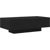 vidaXL Salontafel Zwart Eiken 100 x 49,5 x 31 cm Bewerkt hout