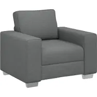 vidaXL Sofa Stoel Donkergrijs 100 cm Stof
