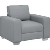 vidaXL Sofa Stoel Lichtgrijs 100 cm Stof
