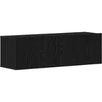 vidaXL TV Kast 100 x 30 x 30 cm Zwart Eiken Bewerkt hout