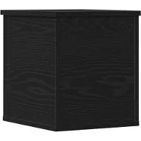 vidaXL Opslagdoos Zwart Eiken 30 x 35 x 35 cm Bewerkt hout