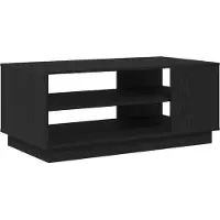 vidaXL Salontafel Zwart Eiken 102 x 55 x 43 cm Bewerkt hout