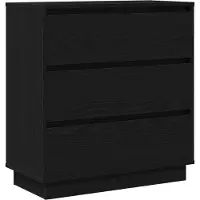 vidaXL Nachtkastje Zwart Eiken 71 x 34,5 x 75 cm Bewerkt hout