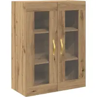 vidaXL Wandkast Artisan Eiken 69,5 x 34 x 90 cm Bewerkt hout