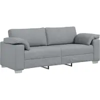 vidaXL 3-Zits Sofa Lichtgrijs 220 cm Stof