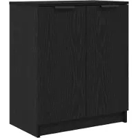 vidaXL Schoenenkast met plank Zwart Eiken 59 x 35 x 70 cm Bewerkt hout