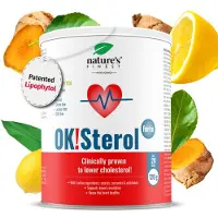 Nature First OK!Sterol Forte – Cholesterol verlagend supplement met Lipophytol plant sterolen, curcumine & artisjok – Ondersteunt hartgezondheid & normale bloedvetten – 120 g poeder voor 20 dagen