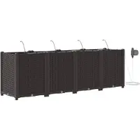 vidaXL Plantenbak 4 st Bruin 160 x 40 x 52 cm PP