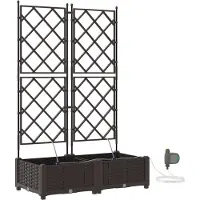 vidaXL Plantenbak 2 st Bruin 80 x 40 x 126 cm PP