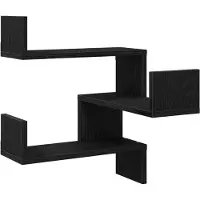 vidaXL Wandplank Muurmontage Zwart Eiken 40 x 40 x 49,5 cm