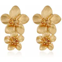 Charme Bijoux Oorbellen- Glee Goudkleurig -bloem-