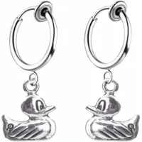 Charme Bijoux Klem oorbellen- eend- zilverkleur-geen gaatje-