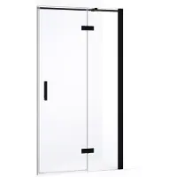 Maxaro Diamond Douchedeur | 90 cm Mat zwart Helder glas Draaideur | Douchedeur glas | Glazen Douchedeur | Nisdeur Douche