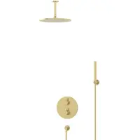 Maxaro Radius Regendouche Inbouw | Lichtgoud 30 cm Regendouche Thermostatisch