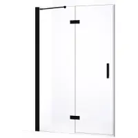 Maxaro Diamond Douchedeur | 110 cm Mat zwart Helder glas Draaideur | Douchedeur | Douchedeur Draaibaar | Douchedeur op maat