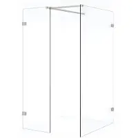 Maxaro Diamond Inloopdouche | 120x60 cm Rvs Helder glas 2 vaste wanden
