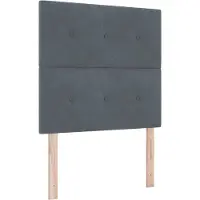 vidaXL Hoofdbord Donkergrijs 90 cm Fluweel