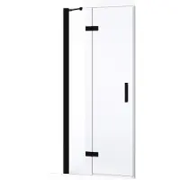 Maxaro Diamond Douchedeur 80cm, Mat Zwart, Helder Glas, Draaideur | Douchedeur | Douchedeur Draaibaar | Douchedeur Inklapbaar