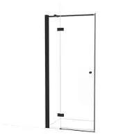 Maxaro Amber Douchedeur | 90 cm Mat zwart Helder glas Draaideur | Douchedeur glas | Glazen Douchedeur | Nisdeur Douchewand