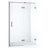Maxaro Diamond Douchedeur | 110 cm Rvs Helder glas Draaideur | Douchedeur glas | Glazen Douchedeur | Nisdeur Douche