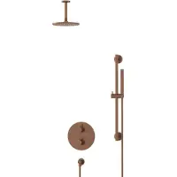 Maxaro Radius Regendouche Inbouw | Koper 20 cm Regendouche Thermostatisch