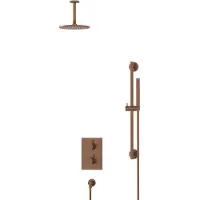 Maxaro Radius Regendouche Inbouw | Koper 20 cm Regendouche Thermostatisch